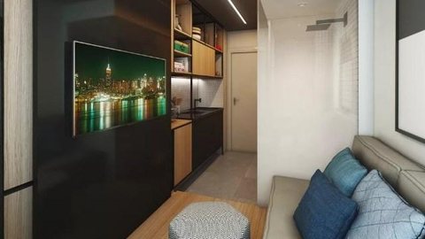 Imagem Apartamento de 10m² em SP com valor de R$ 200 mil viraliza nas redes sociais: ‘Gourmetizaram o cativeiro’