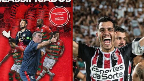 Ambos os times garantiram vaga à Série D do Campeonato Brasileiro de 2025 - Imagem: Reprodução/Instagram @portuguesaoficial e @santacruzfc