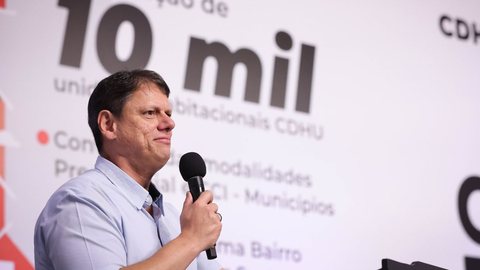 A força eleitoral de Guilherme Derrite é questionada, enquanto Tarcísio busca consenso entre os partidos para a candidatura - Imagem: PABLO JACOB / GOVERNO DE SP