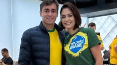 A ex-primeira-dama Michelle Bolsonaro elogia deputado após manifestação em Brasília, destacando sua liderança e missão espiritual - Imagem: Reprodução/Instagram