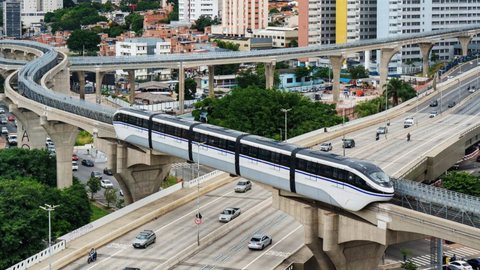 Prometida para a Copa do Mundo de 2014, a Linha 17-Ouro foi entregue com mais de uma década de atraso, mas melhorias são esperadas - Imagem: Divulgação/Governo de SP