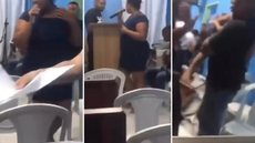 Esposa de pastor expõe traição do marido durante culto; vídeo viraliza - Imagem: Reprodução/X