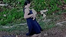 Recém-nascida levada pela mãe ao Rio Pardo é encontrada sem vida. - Imagem: Reprodução/Câmera de Segurança.