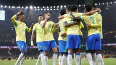 Jogadores da seleção brasileira durante amistoso. - Imagem: Reprodução/CBF.