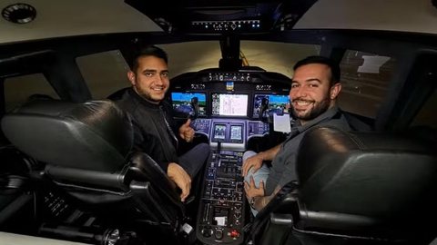 O jato Citation Sovereign+ comprado por Juliano oferece conforto e autonomia para a agenda de shows da dupla. - Imagem: Reprodução/Redes Sociais.