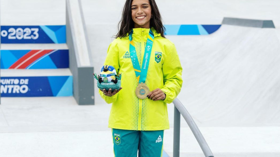 Rayssa Leal conquista 1ª medalha de ouro do Brasil nos jogos Pan-Americanos - Imagem: reprodução Instagram @rayssalealsk8