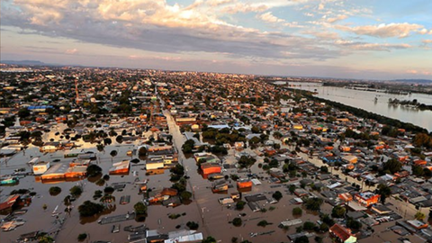 Calamidade no Rio Grande do Sul deixa 616 mil pessoas desabrigadas. - Imagem: reprodução Twitter@SenadoFederal