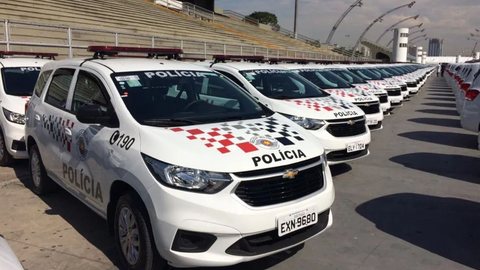 Viaturas da Polícia Militar de São Paulo - Imagem: Reprodução / Tahiane Stochero / G1