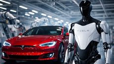 A ficção virou linha de produção? Tesla, robôs e o futuro sem aposentadoria - Imagem gerada por IA