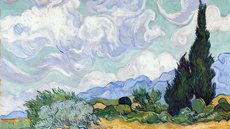 Campo de trigo com ciprestes, de Vincent Van Gogh (1889) - Imagem: Reprodução