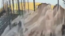 Academia de crossfit na Zona Sul de São Paulo ficou destruída após enxurrada invadir o espaço durante temporal. - Imagem: Reprodução / TV Globo