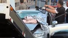 Policial faleceu após ser atingido pelo airbag em acidente de carro - Foto: Reprodução / Globo