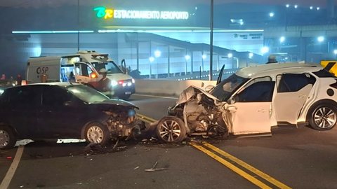 Acidente trava acesso ao Aeroporto de Guarulhos e provoca caos no trânsito - Imagem: Reprodução/Instagram