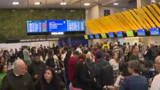 Movimento intenso marcou a manhã no Aeroporto de Congonhas - Imagem: Reprodução | TV Globo