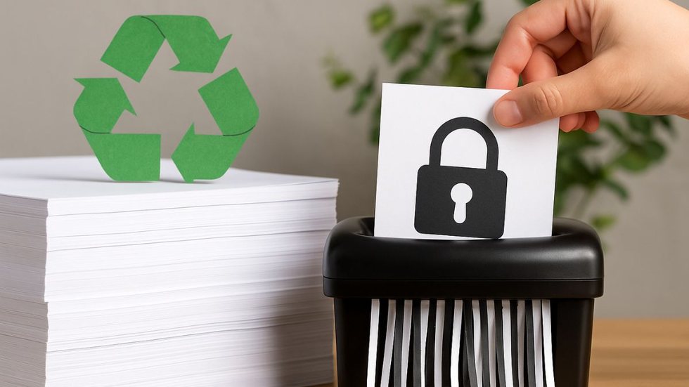 Plano de Consumo Consciente de Papel Sulfite e Descarte Seguro de Documentos - Imagem: ChatGPT