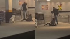 VÍDEO - Mulher é agredida e humilhada por funcionários de supermercado de SP - Imagem: reprodução