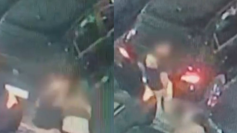 Imagens mostram a mulher sendo agredida violentamente pelo companheiro - Imagem: Reprodução