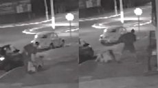 Imagens mostram garota sendo espancada pelo namorado no meio da rua - Imagem: reprodução/TV Globo