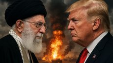 Khamenei ainda destacou a responsabilidade dos EUA nos ataques israelenses - Imagem gerada por IA