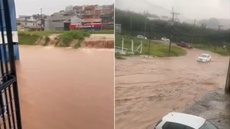 Defesa Civil alerta para chuva forte após alagamentos na região. - Imagem: Reprodução/Redes Sociais.