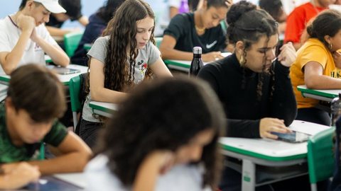 Alunos da rede pública. - Imagem: Divulgação / Governo do Estado de São Paulo