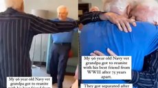 Emocionante! Amigos separados na Guerra se encontram depois de 75 anos - Imagem: reprodução Instagram