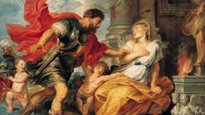 “Afrodite e Ares” pintura mural em Pompeia (séc. I d.C.) | A intimidade dos deuses revelada antes do juízo dos homens - Imagem: Reprodução
