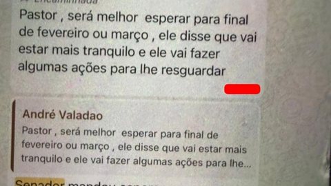 Mensagens atribuídas a André Valadão indicam orientação de senador em meio a investigações da CPMI. - Imagem: Reprodução