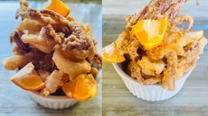 Anéis de Lula Crocantes e Maple Sirop - Imagem: Divulgação/Chef Luiz Borba