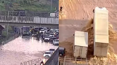 Alagamento bloqueia Rodovia Anhanguera - Imagem: Divulgação/Artesp