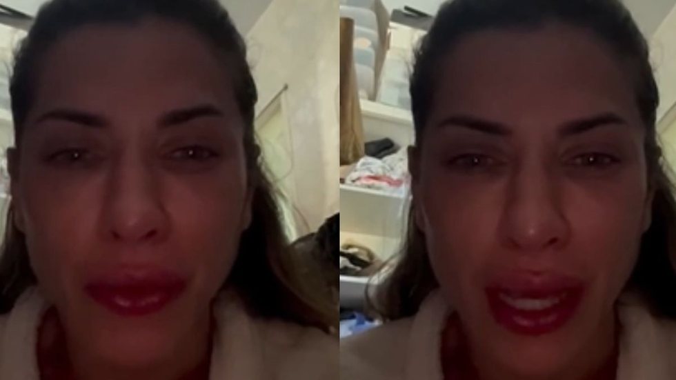 Aos prantos e de camisa branca, Ana Paula Minerato tenta justificar falas racistas - Imagem: Reprodução/Instagram