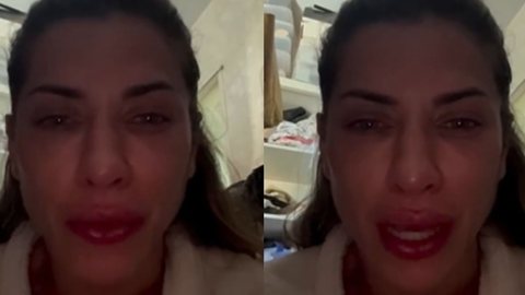 Aos prantos e de camisa branca, Ana Paula Minerato tenta justificar falas racistas - Imagem: Reprodução/Instagram