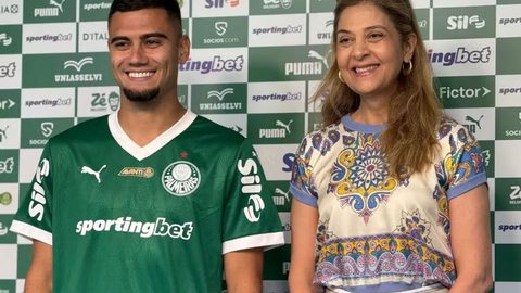 Andreas Pereira e Leila Pereira na Academia do Palmeiras - Foto: Thiago Ferri