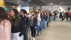 Operação na Linha 4-Amarela na manhã desta quarta-feira (10) - Imagem: Reprodução / TV Globo / Hermínio Bernardo