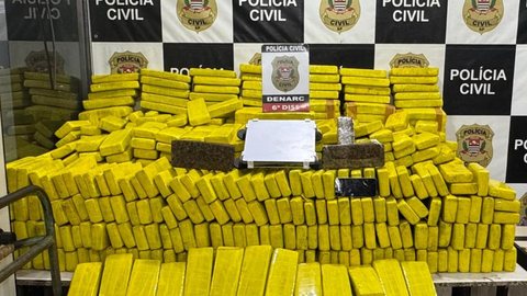 Entorpecente estava camuflado em terminal de cargas no Parque Novo Mundo. - Imagem: Reprodução/Agência SP.