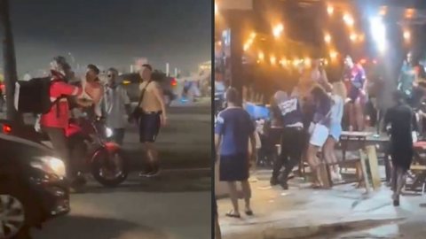 Brigas foram registradas no Rio de Janeiro e em Santa Catarina depois da derrota da Argentina para a Espanha - Imagem: Reprodução/Redes Sociais