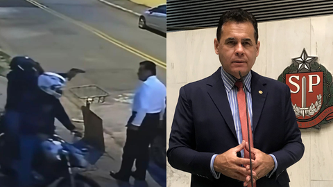 Ação dura pouco mais de um minuto e mostra criminosos armados durante abordagem - Imagem: Reprodução