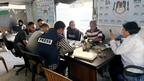 Desde o início da ofensiva, 252 jornalistas foram mortos e 400 feridos - Imagem: Divulgação / Sindicato dos Jornalistas da Palestina