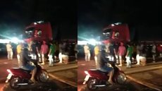 IMAGENS FORTES! Caminhão avança em acampamento bolsonarista e atropela manifestante - Imagem: reprodução