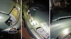 Câmeras de segurança registraram o impacto violento do atropelamento, enquanto o motorista fugiu sem prestar socorro às vítimas - Imagem: Reprodução/G1