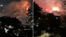 Balão de grandes proporções atinge residência em Guaianases - Imagem: Reprodução / TV Globo
