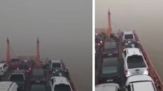 VÍDEO: balsa fica à deriva no rio Amazonas, em meio à fumaça de queimadas - Imagem: reprodução redes sociais