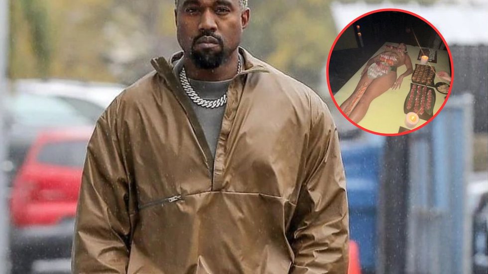 Kanye West choca web ao usar mulheres peladas como bandejas humanas; VÍDEO - Imagem: reprodução Instagram / Twitter