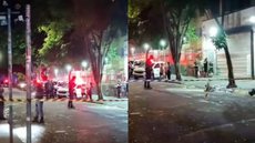 Testemunhas afirmam que o criminoso fugiu rapidamente em um carro estacionado nas proximidades - Imagem: Reprodução / Redes Sociais