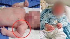 Pai diz que médicos quebraram braço de recém-nascido durante parto - Imagem: reprodução TV Bahia