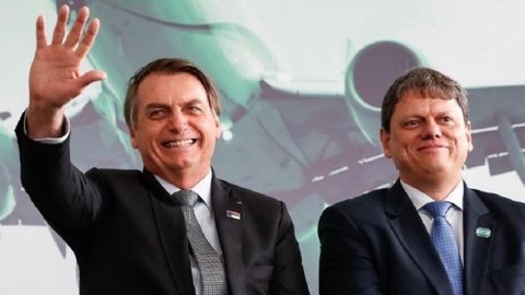 Jair Bolsonaro e Tarcísio de Freitas - Imagem: Reprodução | Pinterest / Alan Santos