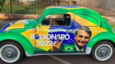 BolsoFusca: carro com rosto de Bolsonaro é proibido de rodar - Imagem: reprodução redes sociais