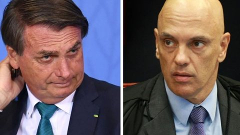 Moraes cobra explicações da defesa de Bolsonaro após carta divulgada por Flávio - Imagem: Reprodução/Evaristo Sá/AFP e Nelson Jr./STF