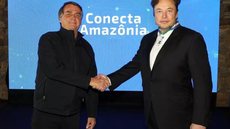 Bolsonaro e Elon Musk no encontro em que foi anunciada parceria - Imagem: Reprodução | Redes Sociais