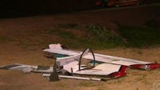 O avião caiu no Guaíba - Imagem: reprodução/Twitter @BomDiaBrasil